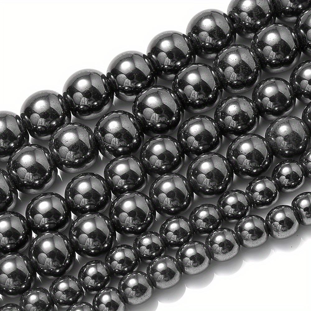 Natural Hematite Black Gallstone Round Beads for DIY Jewelry: Bracelets, Necklaces, Earrings (4-12mm)
