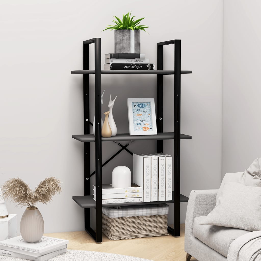 Storage Shelf Gray 60 x 30 x 105 cm Engineered Wood