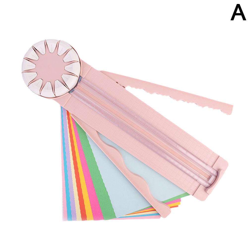 Multi-Function Paper Cutter Creasing Machine 360-Degree Rotating Cutter Head 12 Types Of Edges For Hand-Cutting Card Art Tools
