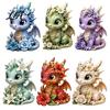 Countdown Gift Box Christmas Dragon Calendar, with 24 Acrylic Decorations, Days Souvenir Ornament Box, Holiday for Lovers Decorations