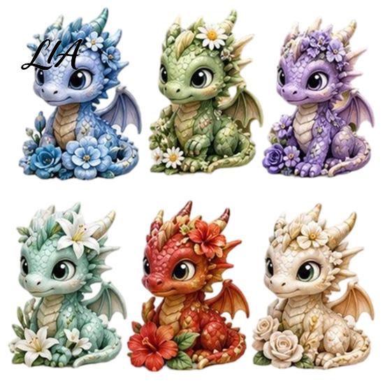 Countdown Gift Box Christmas Dragon Calendar, with 24 Acrylic Decorations, Days Souvenir Ornament Box, Holiday for Lovers Decorations