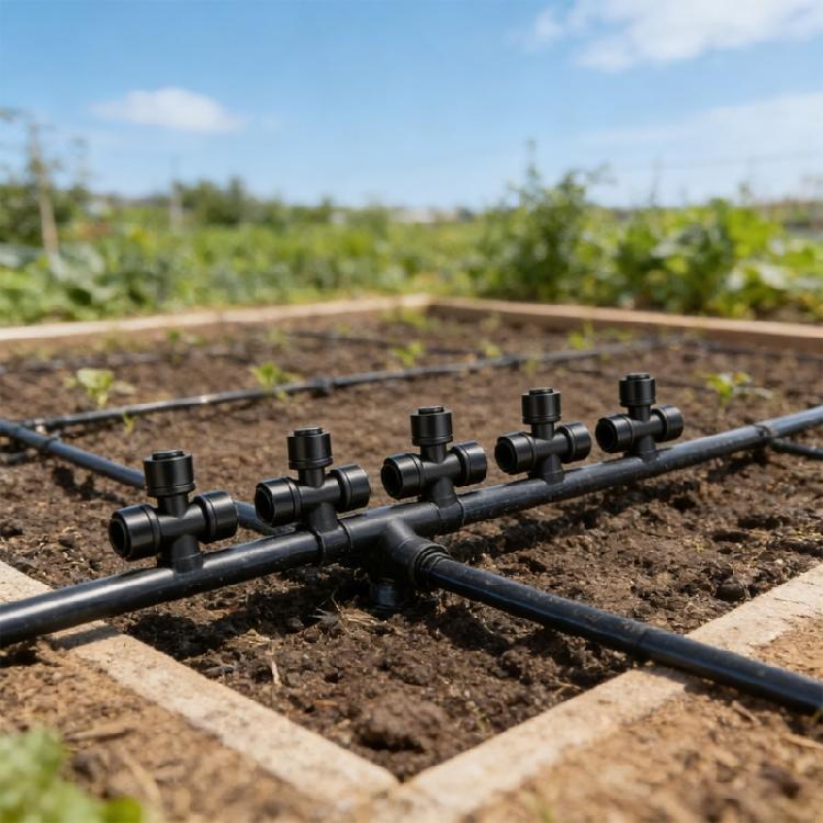 Leakproof T Shape Adapters Fitting Easy Installation For Small Scale Drip Irrigation Projects Efficient Plant Watering Solution