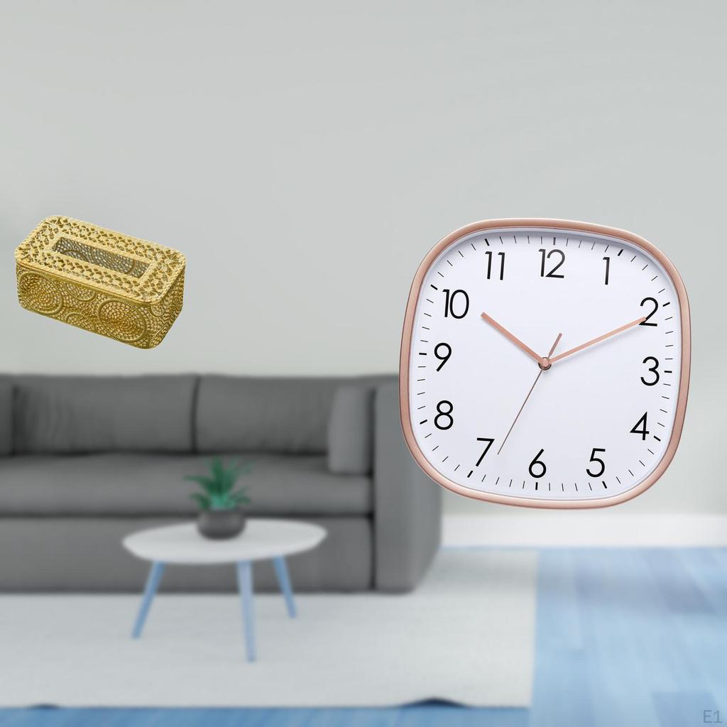 Elegant Tissue Storage And Digital Wall Clock Holder for Bathroom Dining Room Home Restaurant