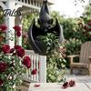 Kreativer Fledermausförmiger Pflanztopf Hängender Blumentopf, Gotisch für Blumen & Ranken, Einzigartiger Schwarzer Dekorativer Korb Dekor, Garten Balkon Terrasse Fenster