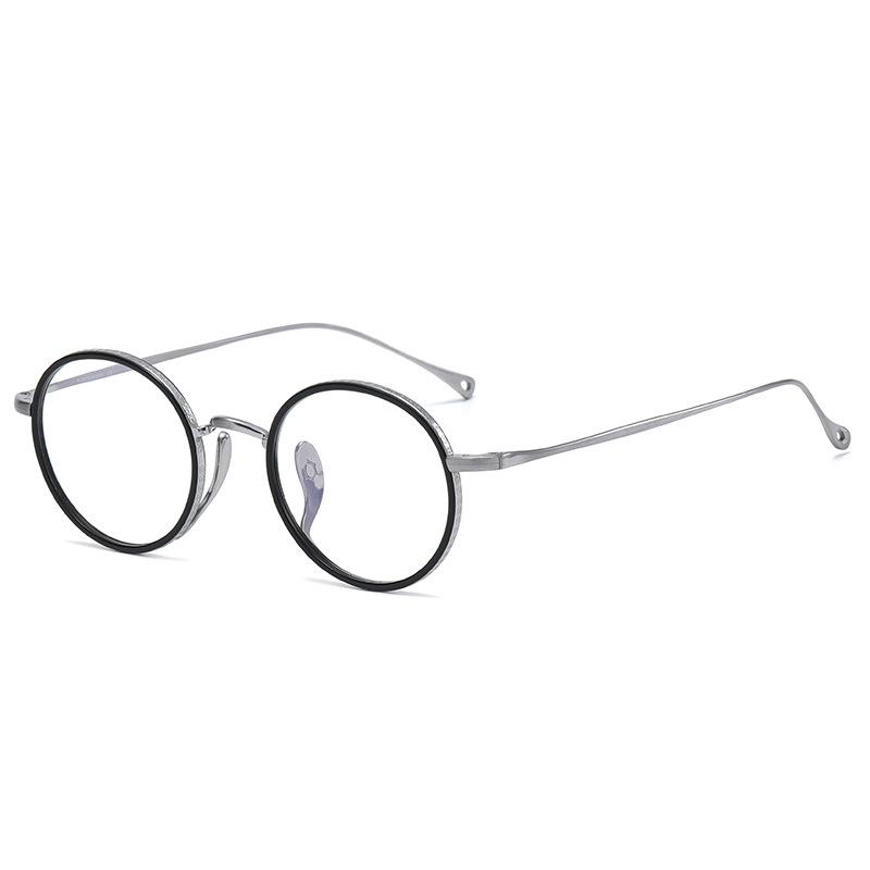 KMN122 Pure Titanium Men s and Women s Fashion Eyeglasses Frames Prescription Optical Myopia Eye Glasses Titanium чёрный