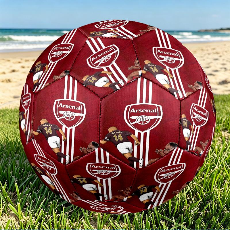 Pallone da Calcio Arsenal F.C. Misura 5, Calcio in PU Resistente all'Usura per Partite, Allenamenti e Pratica Quotidiana, Regalo di Compleanno per Appassionati di Calcio