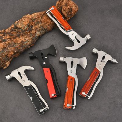 Premium 14-in-1 Hammer Multipurpose Tool for the Home, Camping Equipment, and Work, Hammer, Pliers,  Knife, & More-E