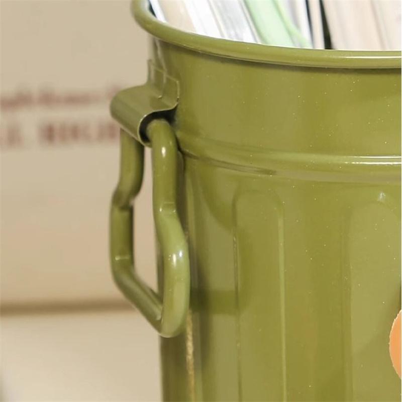 Big Mouth" Iron Pen Container Iron Pen Holder Student Desktop Iron Barrel Office