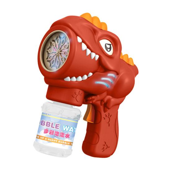 

Машина для создания пузырей в виде динозавра, забавная безопасная уличная игрушка, автоматический нагнетатель пузырей с подсветкой, подарок на день рождения для детей красный