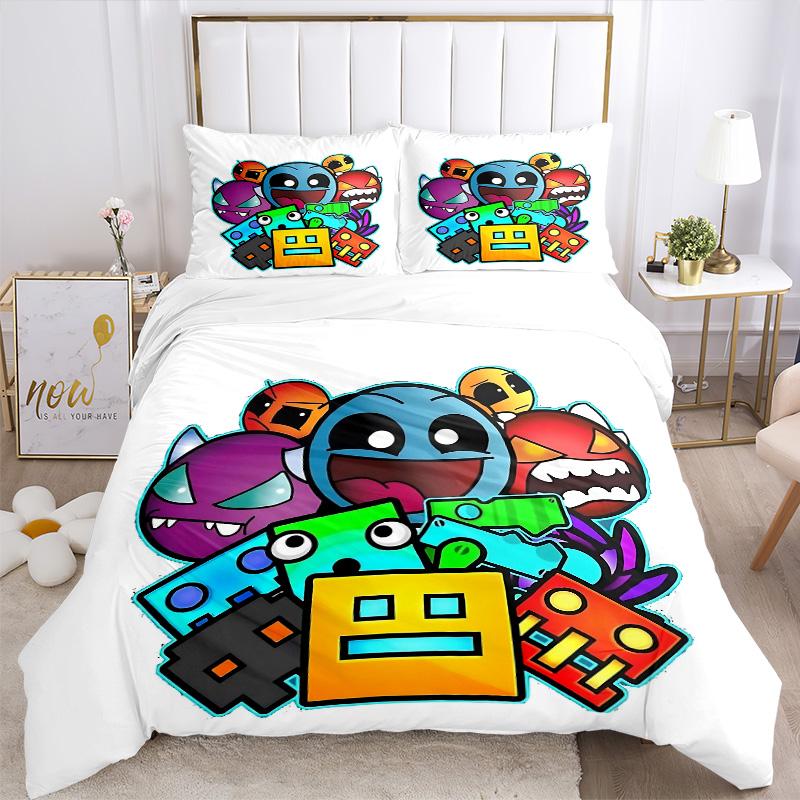 Characters Collage Print 3Pcs Bedding Setduvet Cover With 2 Bedropillowcase Home Birthday Gift