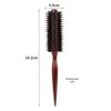 Children's Pig Bristle Round Hair Brush – Wood Handle, Curling Comb, Scalp Massage & Volume Styling for Boys