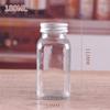 Transparent Glass Seasoning Jar with Open-Hole Lid for Kitchen Condiments