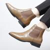 Genuine Leather Fall Chelsea Boots Designer Luxury Brand Dress Office Shoes for Men Platform Boots Retro Ankle Boots Footwear