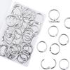 50 Pcs Silver Metal Binder Rings Loose Leaf Office Book Index Card Keychain Key Rings for School Home Office Organization