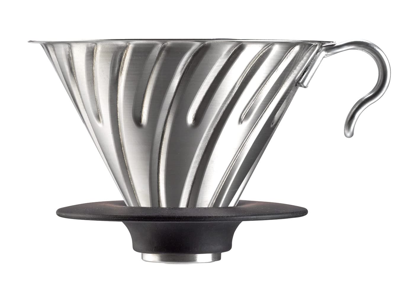 Hario V60 Metal Dripper VDMR-02-HSV Dishwasher Safe Silver 1-4 Cup Capacity