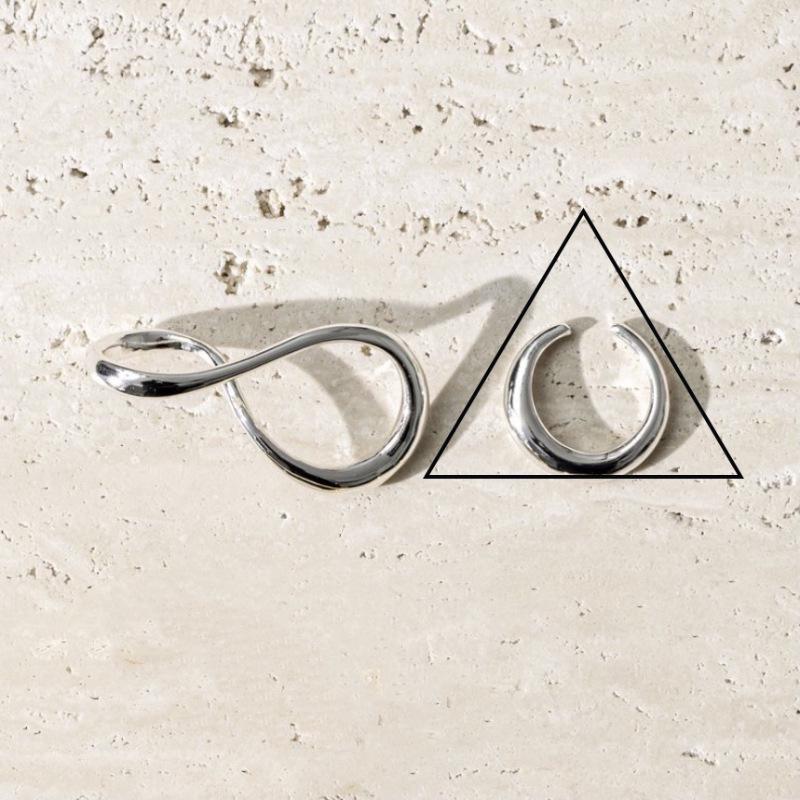 Geometric Mobius Women s Adjustable Stackable Plain Band Ring