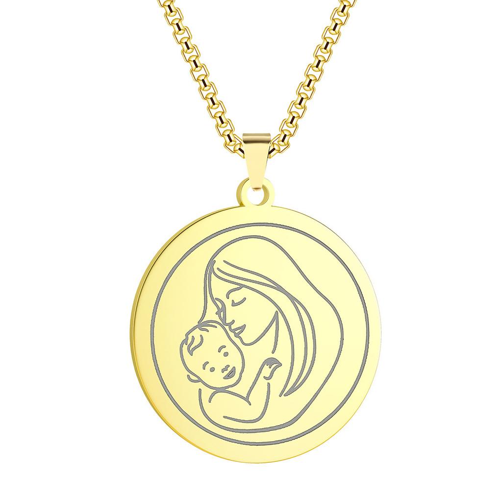 Popular and Fashionable New Mother and Baby Trendy Jewelry Pendant Necklace