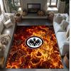 Eintracht Frankfurt Football Print Crystal Velvet Rug, Comfortable Water Absorbent Non Slip Indoor Floor Carpet