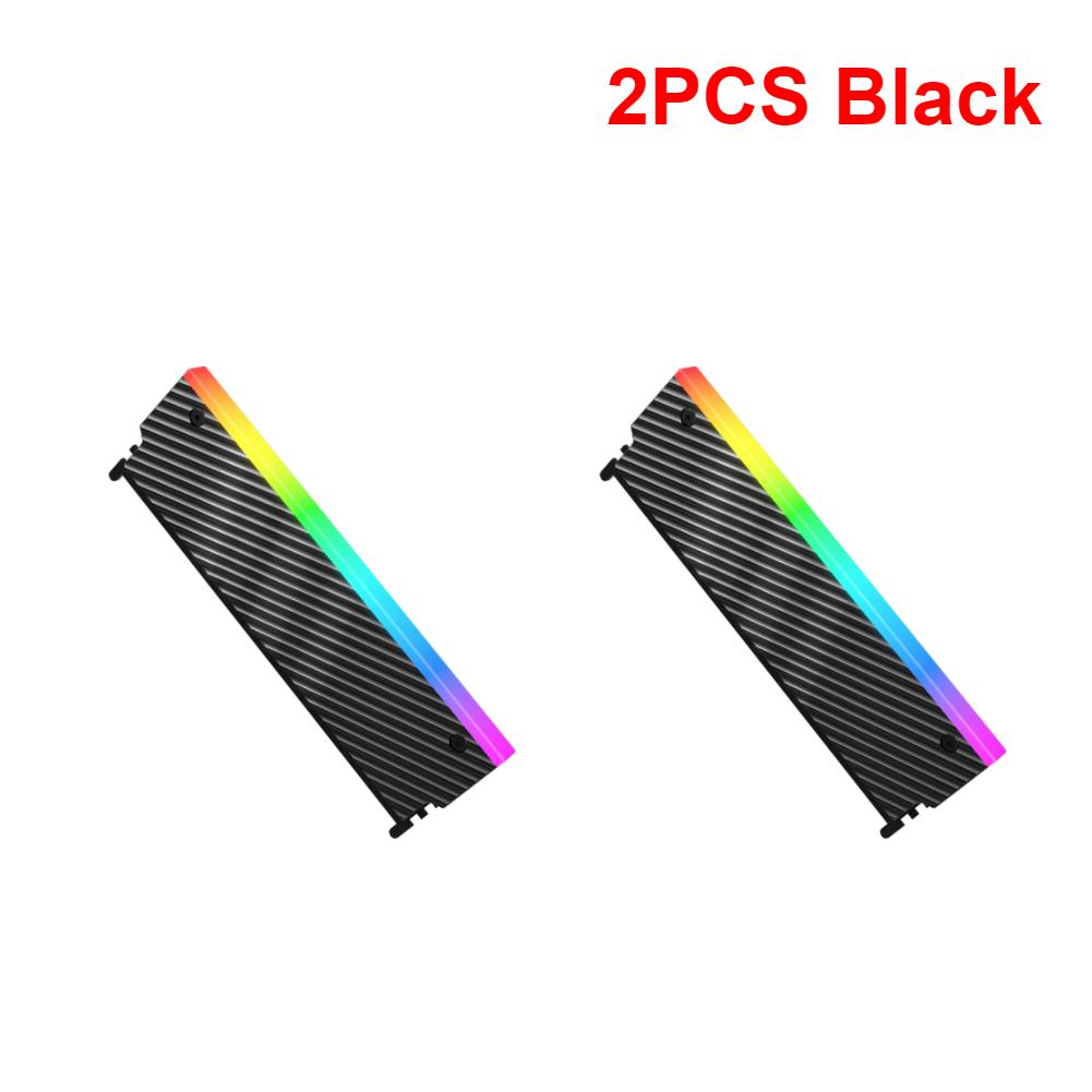 5V 3PIN ARGB RAM Heatsink Radiator Cooler with Thermal Silicone Pad Memory Heat Sink for DDR2 DDR3 DDR4 DDR5 Desktop PC Memory