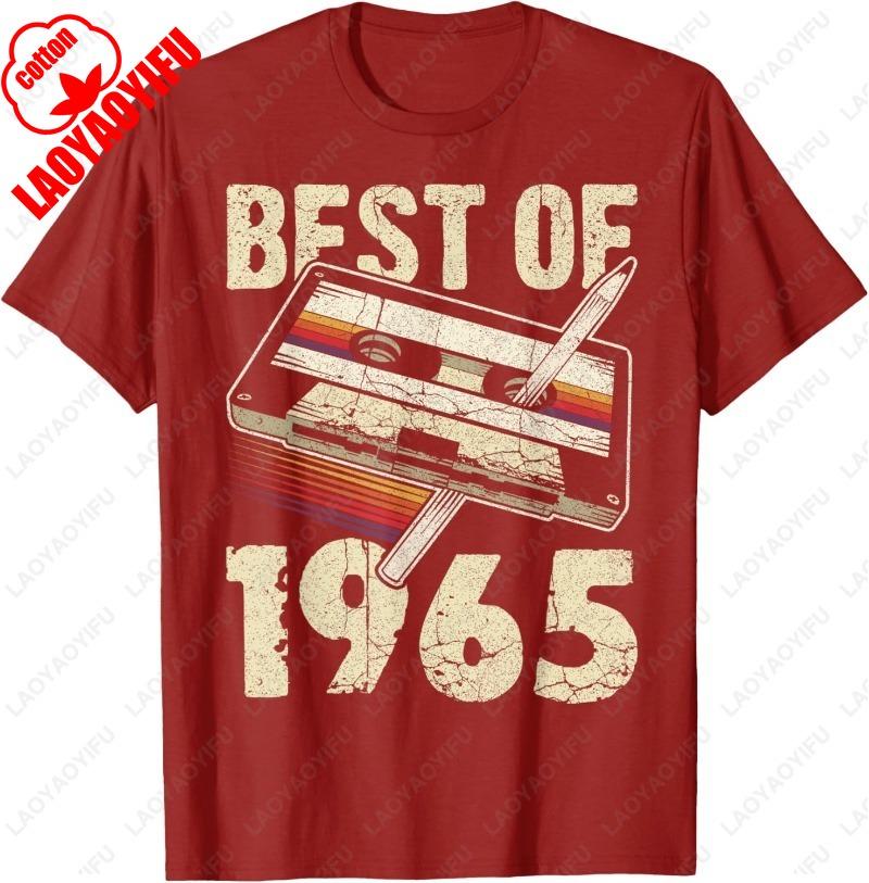Best of 1965 Audio Cassette 60th Birthday Gift 60 Years Old Tee Summer Breathable Cotton Camisetas Funny Printed Tshirt Tops