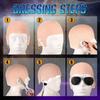 Stretchable Bald Cap Set Nylon Latex Durable Cosplay Headwear Halloween Wig Cap for Role Play Themed Party Stage Makeup Use