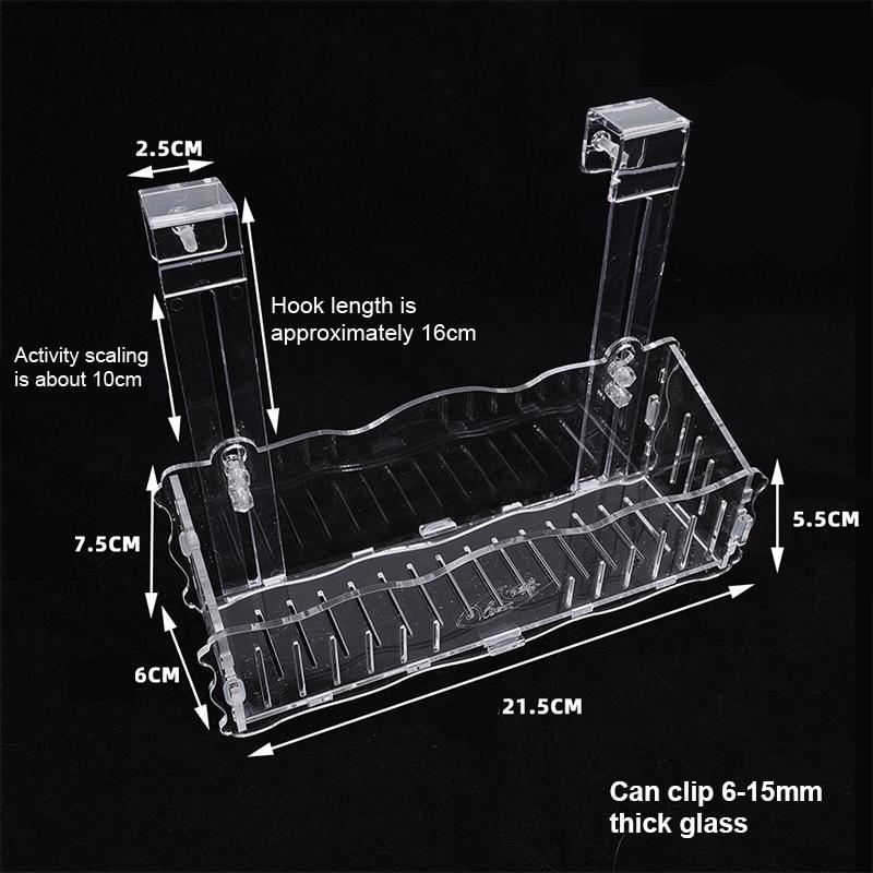 Acrylic Hanging Fish Tank Plant Holder Adjustable Clear Plant Cups High Transparency Aquarium Planting Shelf Cup For Flower Box