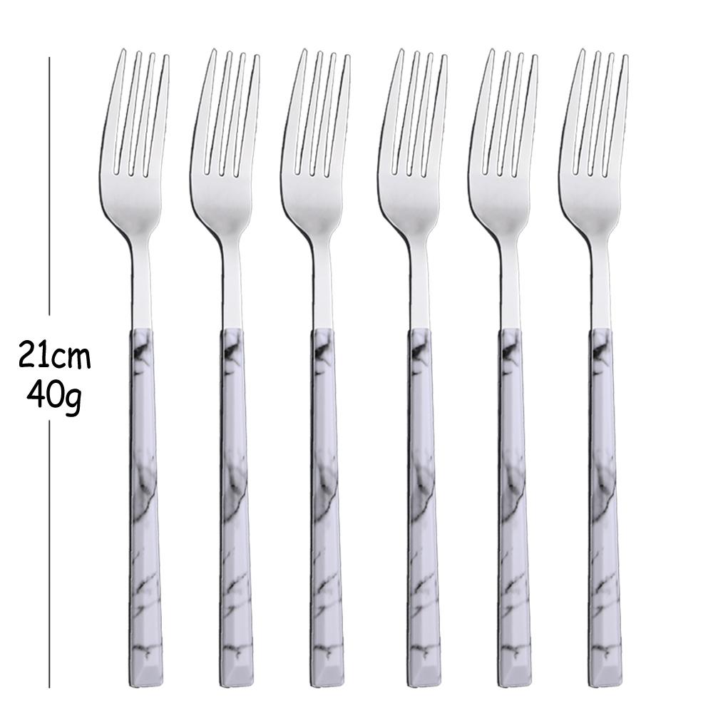 6 Personen Geschirrsets Edelstahl Besteck Imitation Holzgriff Besteckset Messer Gabel Löffel Küchengeschirr Westlich