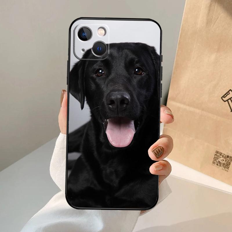 Black Labrador Dog Phone Case For iPhone 17 Air 16 15 13 11 12 14 Pro Max 13 12 mini 15 16 Plus 16e Cover Coque