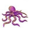 Lebendige Farbe Tiefsee-Oktopus 3D-gedruckte Figur Bewegliche Gelenke Simulationsaugen Vielseitige Schreibtischdekoration