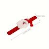 10pcs Christmas Clap Bracelets - Holiday Party Gifts with Various Santa Claus, Snowman, and Reindeer Designs