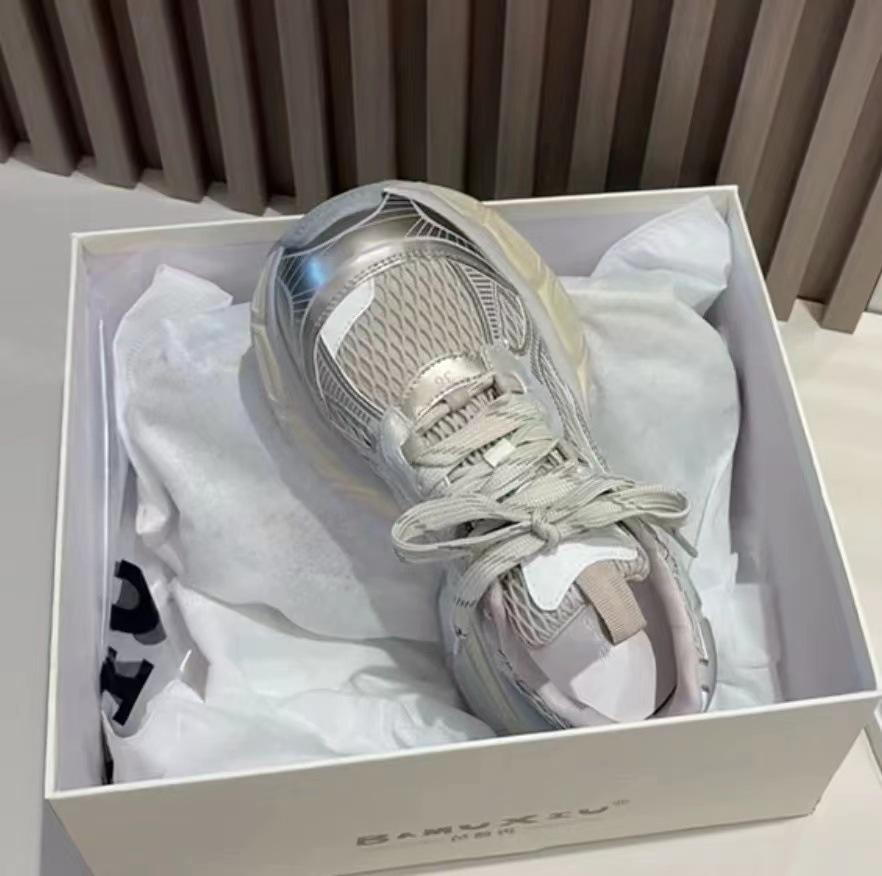 

Впитывающая пленка снизу сетчатая папина обувь женская новая дышащая спортивная обувь повседневная спортивная обувь 40 серебряный