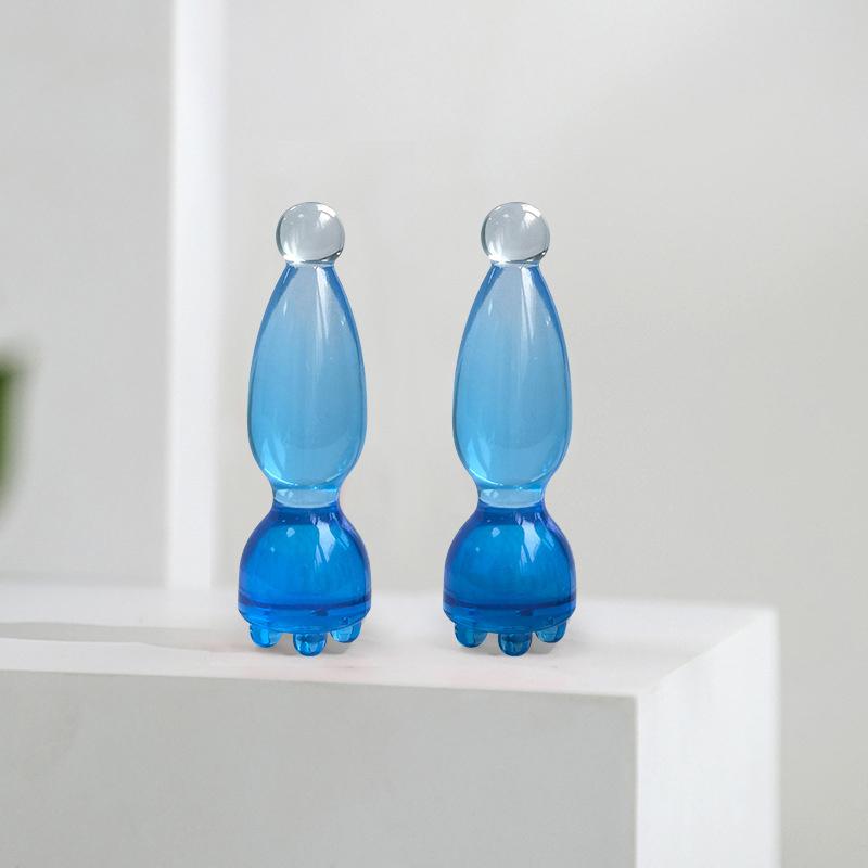 Glatte Gesichtsmassagewerkzeuge Harz Gua Sha Gesichtshautpflege Massagestäbe Lotus-Samenkapselform Massagegerät Gesichtsphysiotherapie-Werkzeug