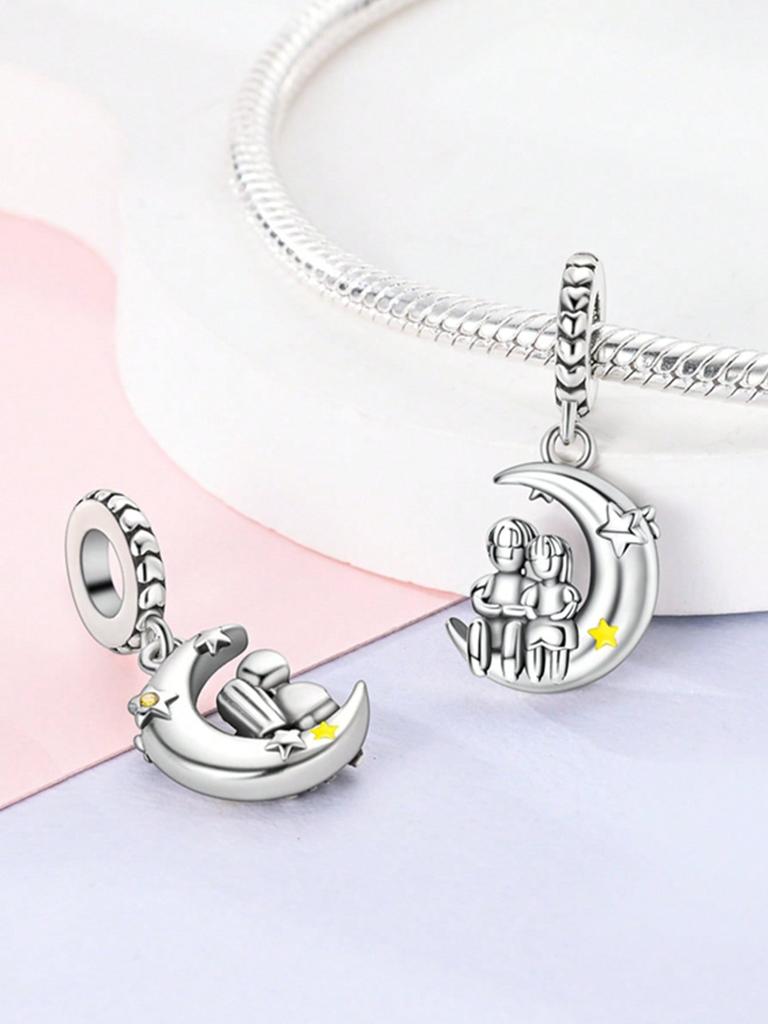 Charms Plata Copper Colors Owl Puppymoon Stars Beads Charm Pendant For Original Bracelet For Women Diy Jewelry Love Gift