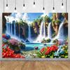 Forest Waterfall Wonderland Backdrop Supplies Rainforest Natural Scenery Background Banner Wall Party Decor Photography Props