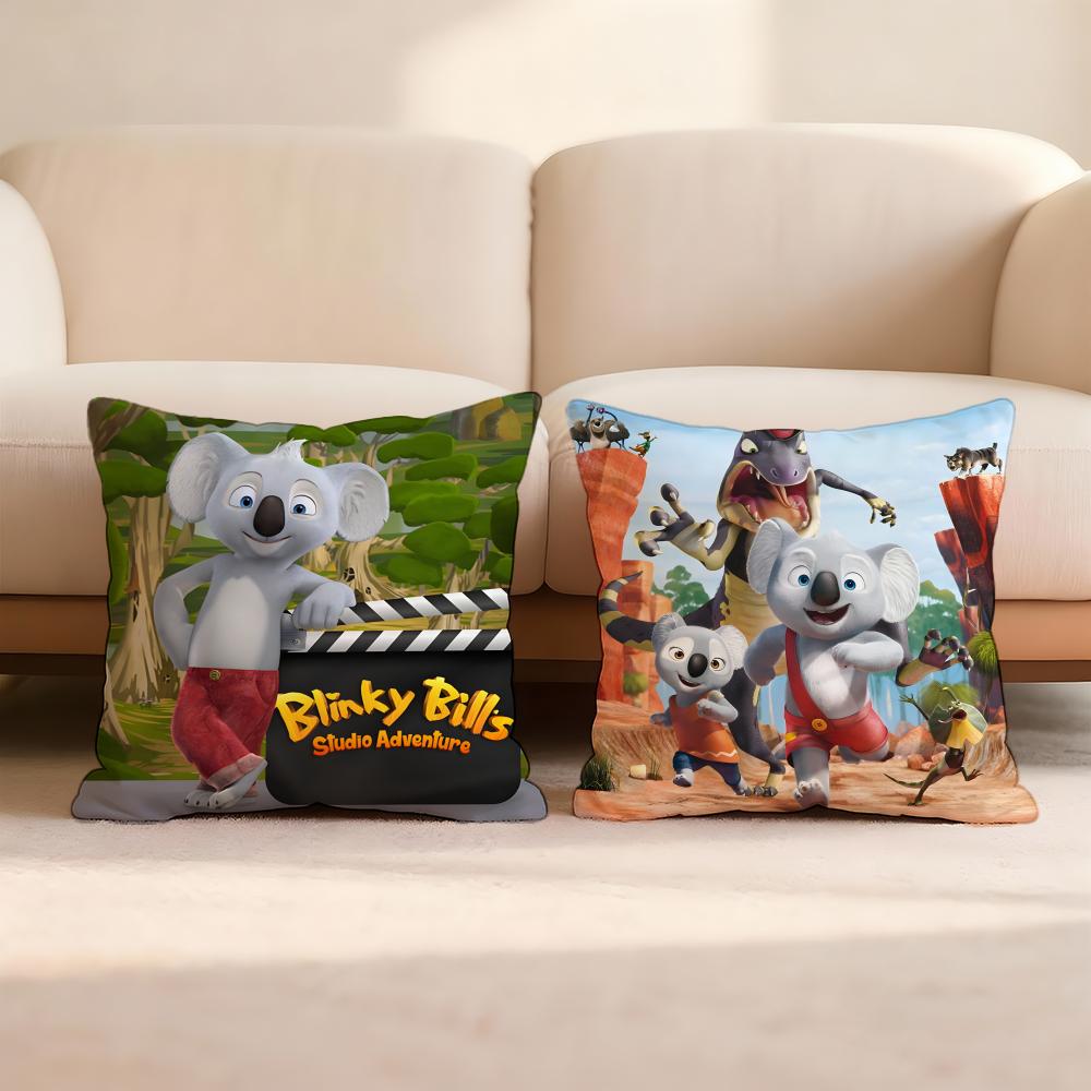Anime B-Blinky B-Bill the Movie Cushion Cover Home & Car Multi-Scene Pillow Cover - Reversible, Soft & Durable for Daily Use