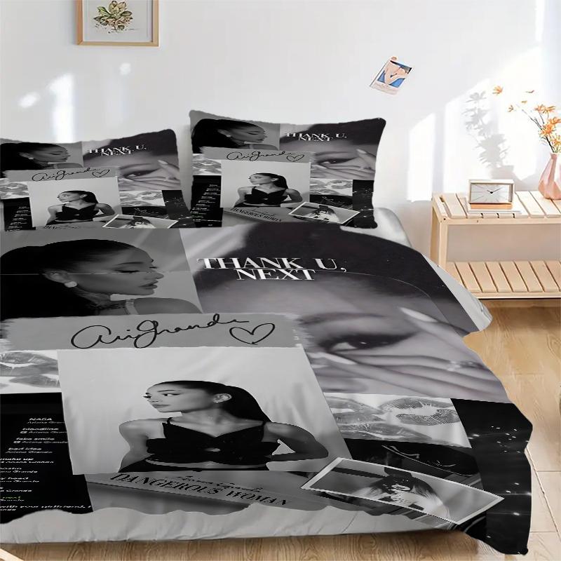 3Pcs Thank U Next Aesthetic Bedding Sets For All Sizes New 3D Printed Bed Cover Comforter Duvet Cover Pillowcase Bedroom Decoration