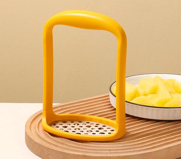 

Картофельная давилка из нержавеющей стали Ручная чесночная давилка Экономьте усилия Пищевые добавки Инструменты для приготовления картофельного пюре Инструменты для кухни ресторана