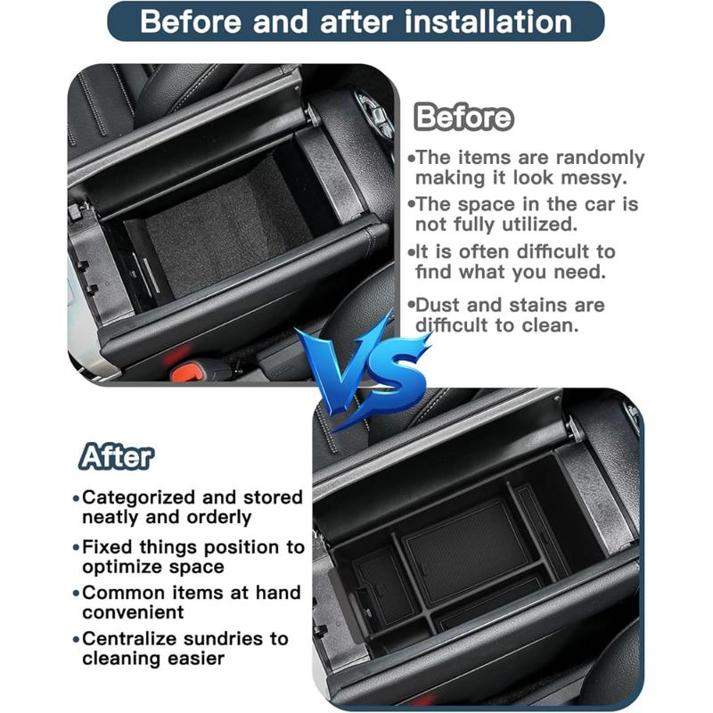 Premium ABS  Center Console Tray For Mercedes-Benz C-Class W206 22-25 Durable Anti-Slip Armrest Storage Box Car Styling