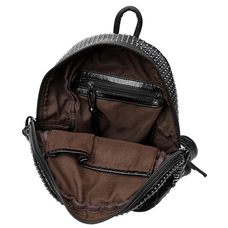 Rivet PU Backpack Women Travel Backpack