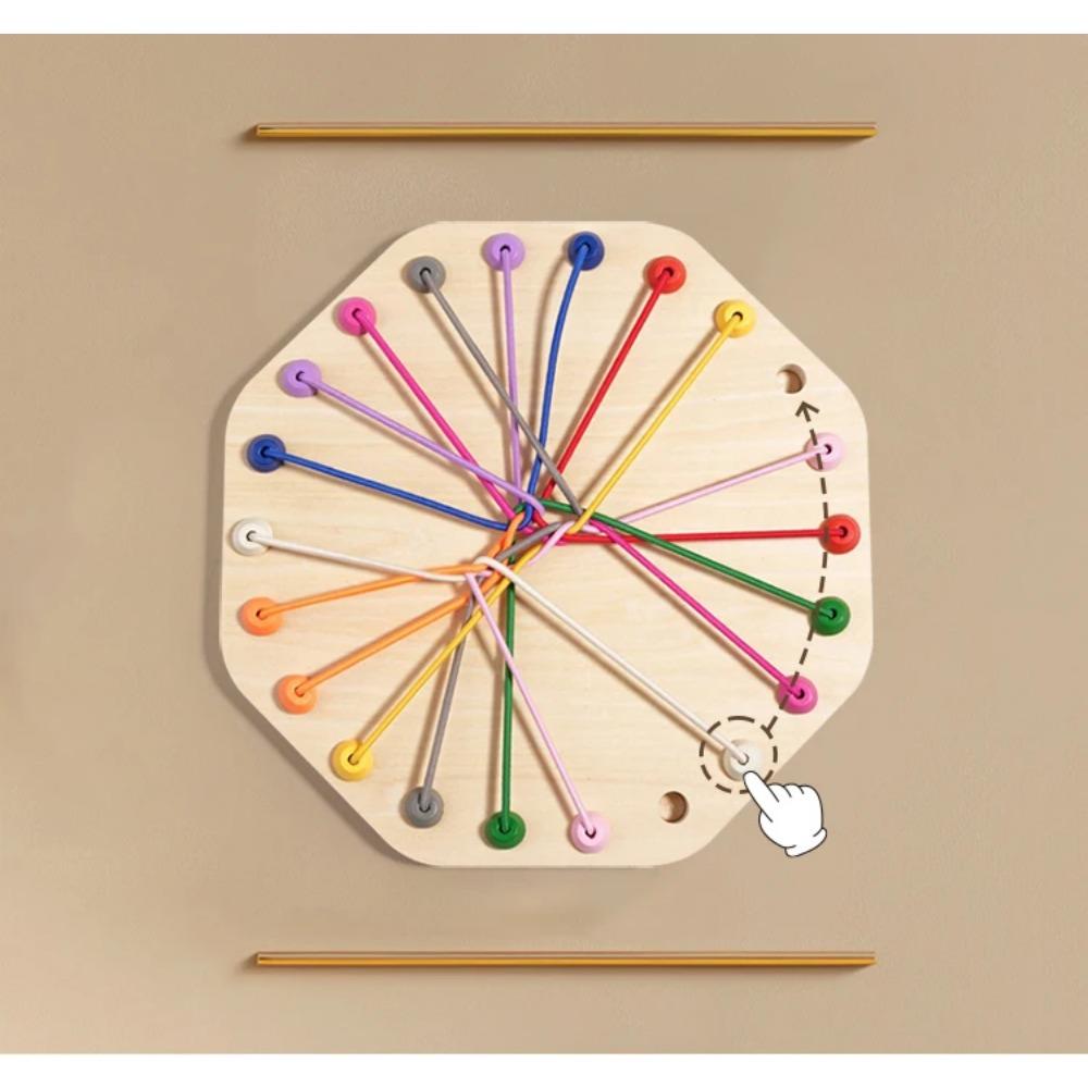 Kind Seilknoten Sensorisches Soziales Brettspiel Logische Denkherausforderung Bunte Verdrehte Verbundene Linie Gehirnstrategie Lustiges Tischspiel