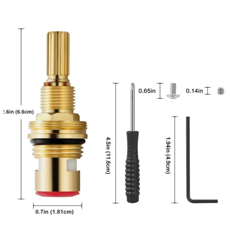 Universal Faucet Diverter Valves Ceramic Cartridge Easy Installation High Efficiency Ceramic Valves for Multiple Fixtures