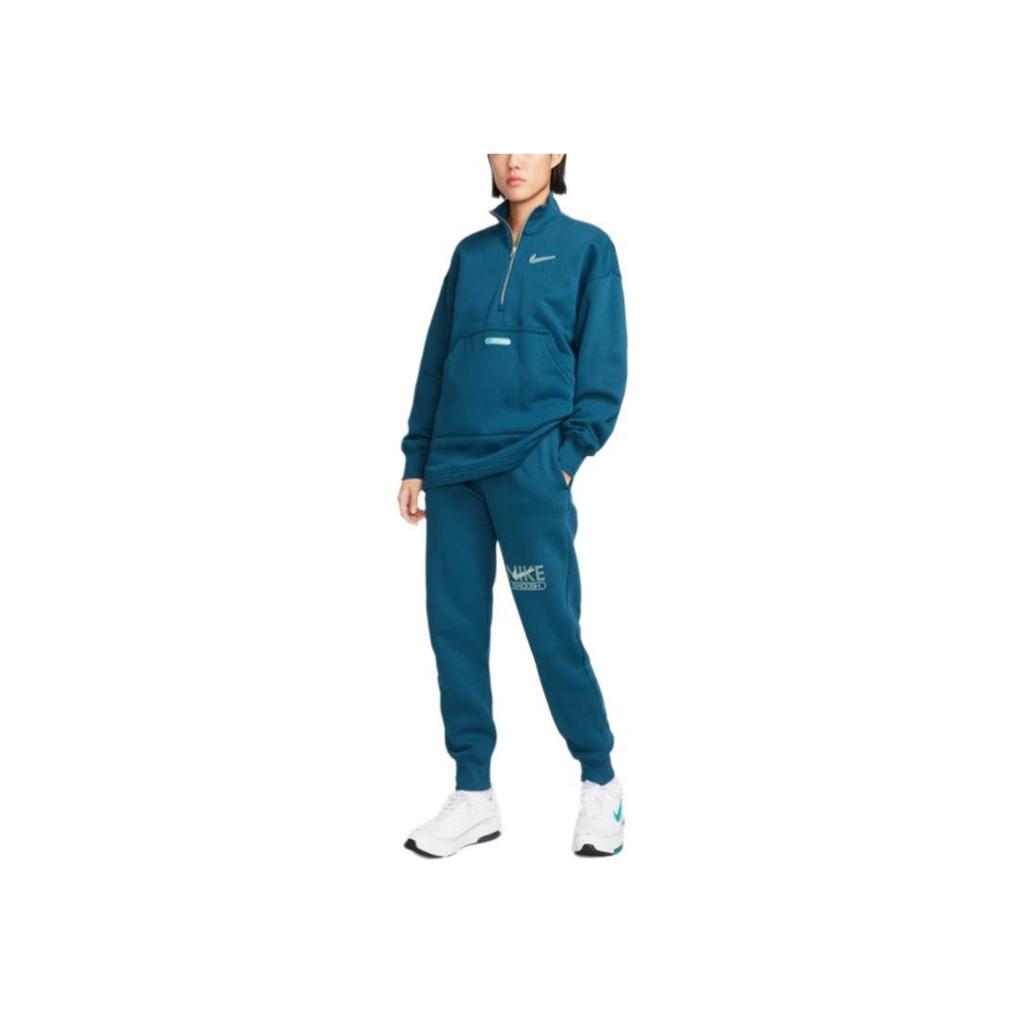 Nike Sportswear Swoosh Lace Letter Athletic Cuffed Casual Pants Women bottoms Violet-Blue Foam-Mint-Green DR5616-460