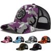 CZUJ RADOŚĆ Z ŻYCIA Naszywka z literami Czapka Snapback Kamuflaż Oddychająca Siatka Męska Hip Hop Czapka Baseballowa Outdoorowa Codzienna Kapelusz Przeciwsłoneczny Dla Kobiet