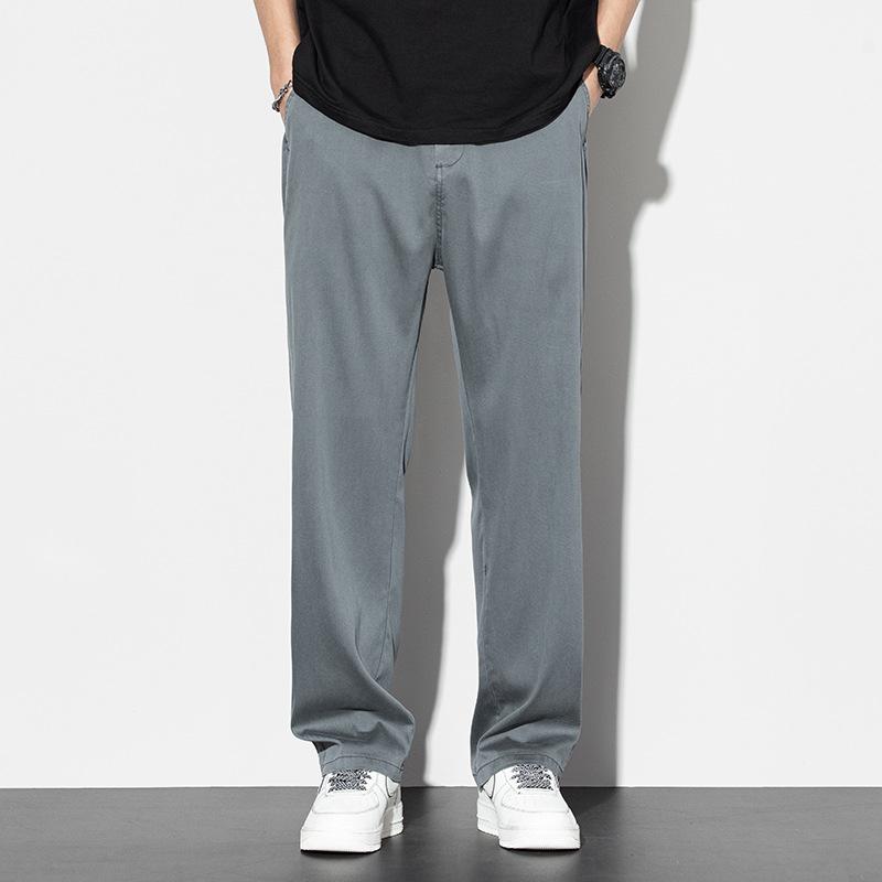 Lyocell Tencel Ultra-thin Drape Wide-leg Casual Pants Men's Spring and Summer New Loose Straight Sports Pants