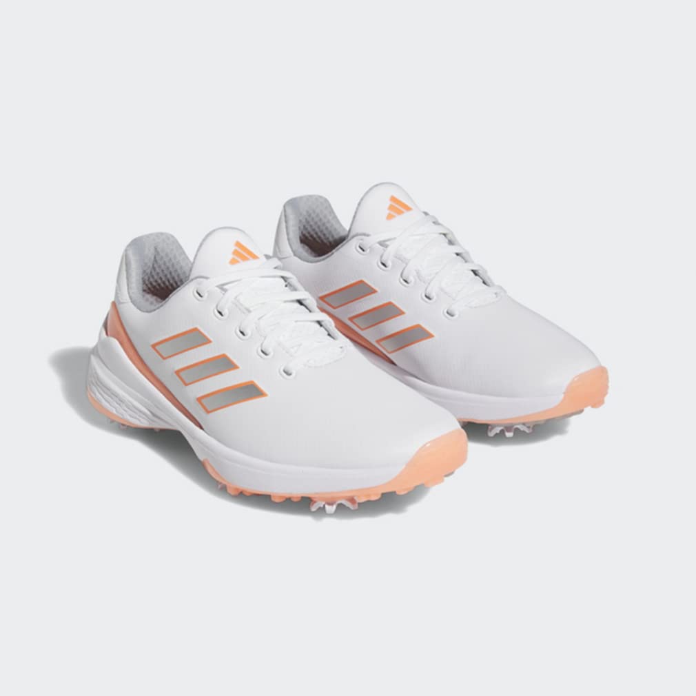 Zapatos de golf ZEDGE 23 Footwear Fusion cm M [Adidas Golf] Mujer Blanco/Plata Metalizado/Coral 24.0