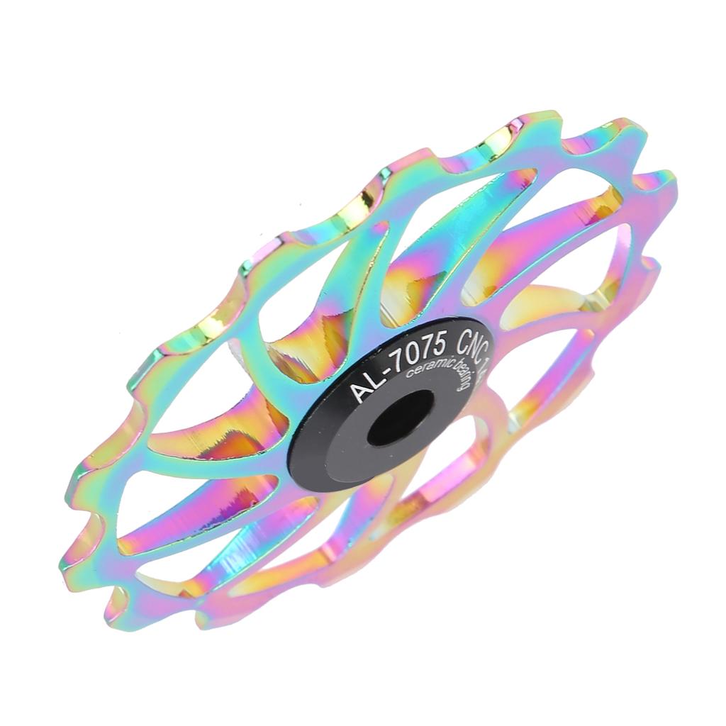 14T Bike Guide Roller Aluminum Alloy Bike Pulley Wheel Guide Roller for Mountain Folding Bike