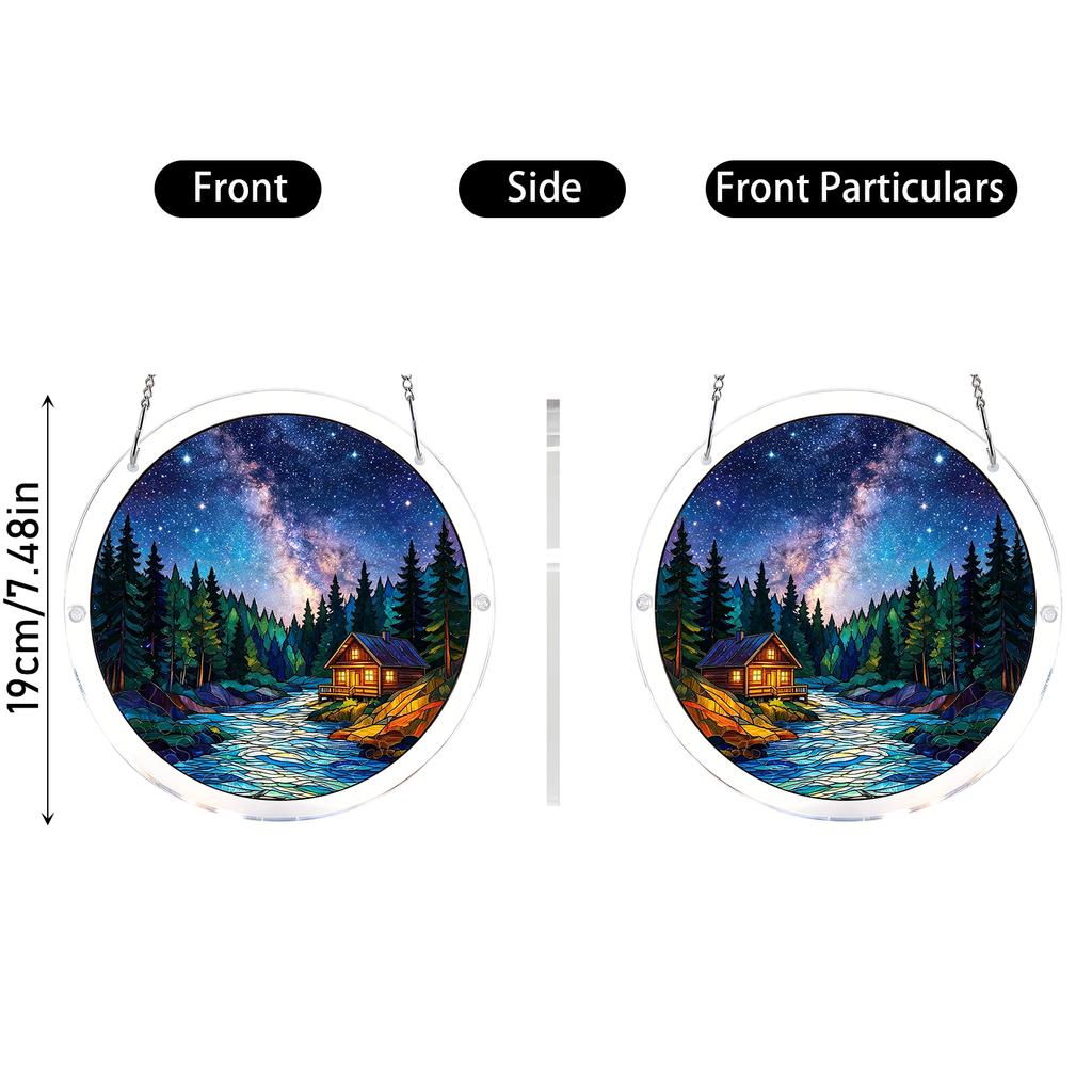 Acrylic Puzzles Suncatcher Window Hanging, 83 Catcher Stained Glass Acrylic Puzzle Decoration For Women Men Mom Birthday Gift Home Decor