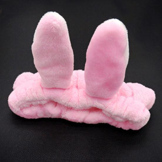 Lovely Women Girls Rabbit Ears Hair Band Shower Facial Cleaning Makeup Headband