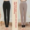 Velvet-Filled Silk Leggings: High-Waist, Slim Fit Winter Pants for Warmth and Style