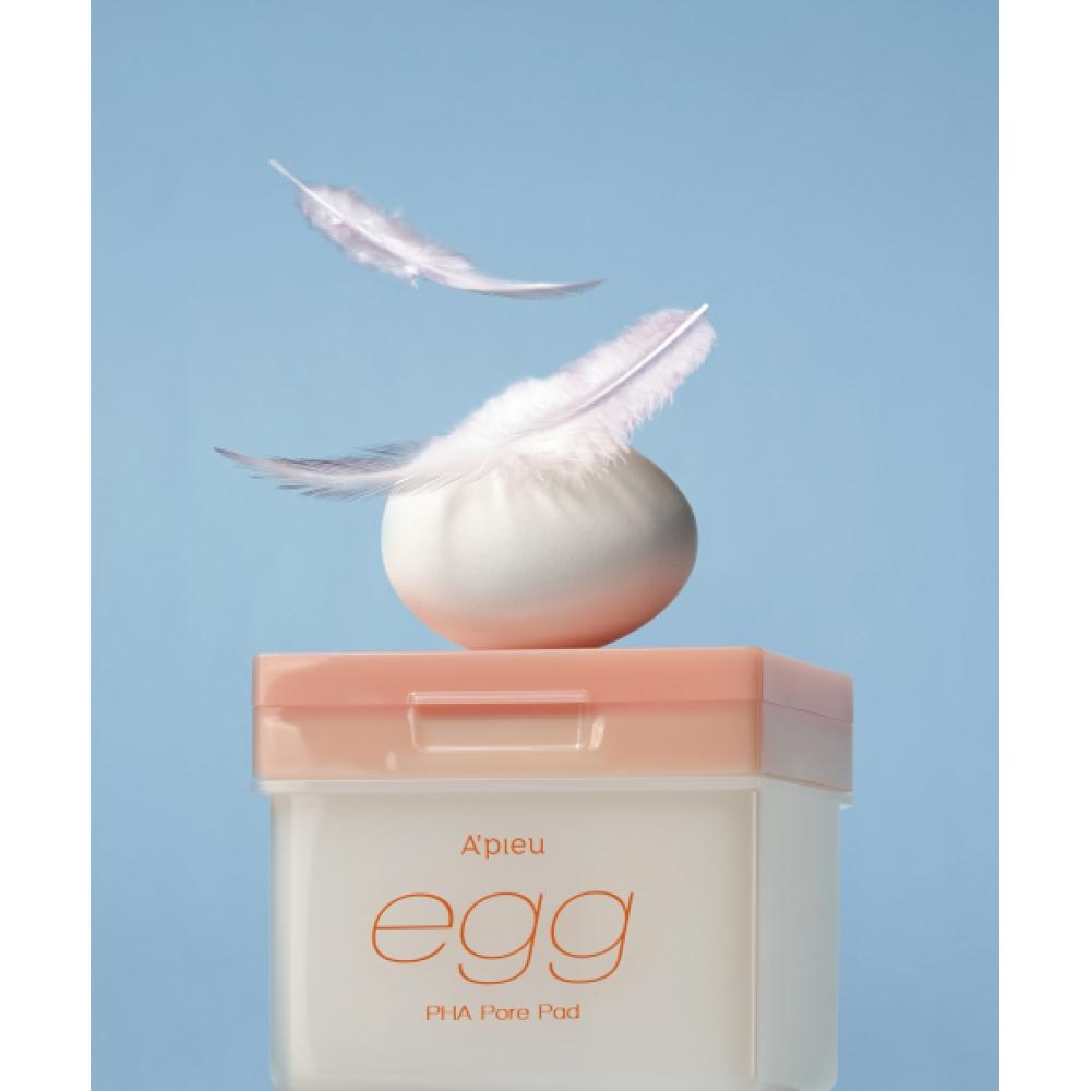 Apieu Egg Pha Очищающий пэд с AHA/BHA кислотами для пор 80 шт. 180 г FREE